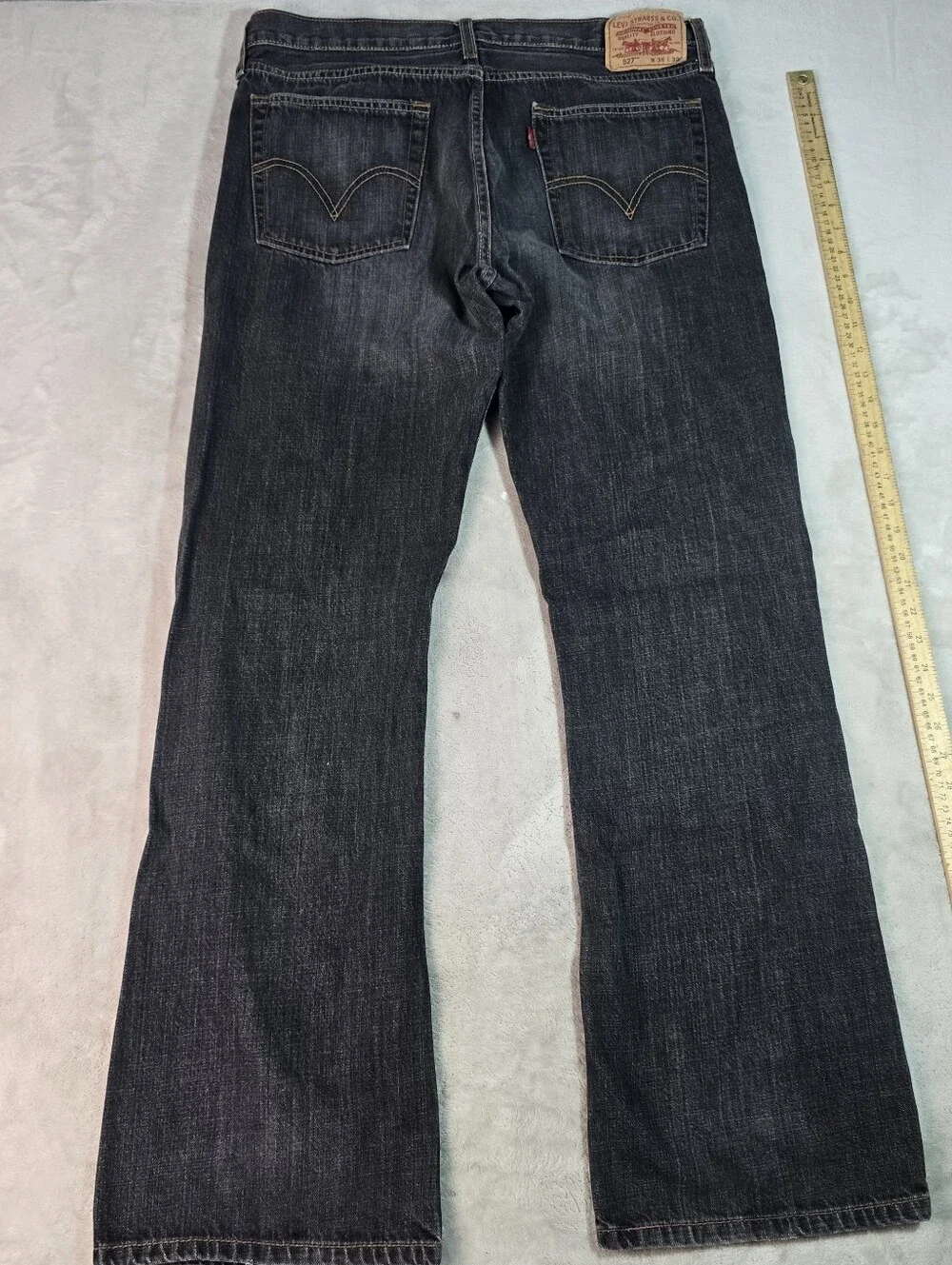 Levi’s 527 Low Boot Cut Jeans Men’s 36x32 Black Wash Denim